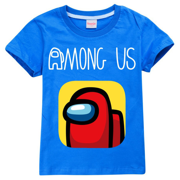 Blandt os Drenge Piger T-shirt Astronaut Game Tee Top Gave Deep Blue 160cm