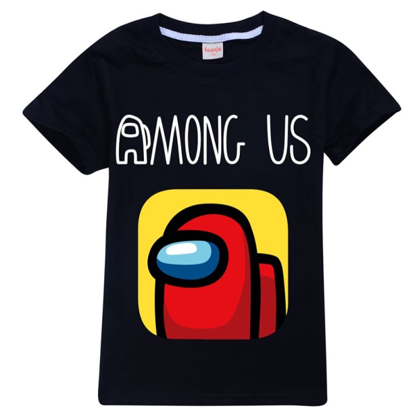 Blandt os Drenge Piger T-shirt Astronaut Game Tee Top Gave Black 150cm