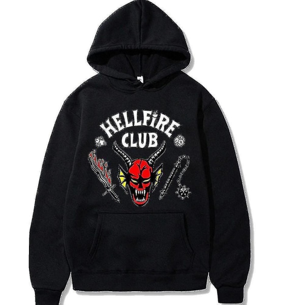 Things 4 The Hellfire Club Hoodie Halloween Costume Hoodie Coat Z Black XS