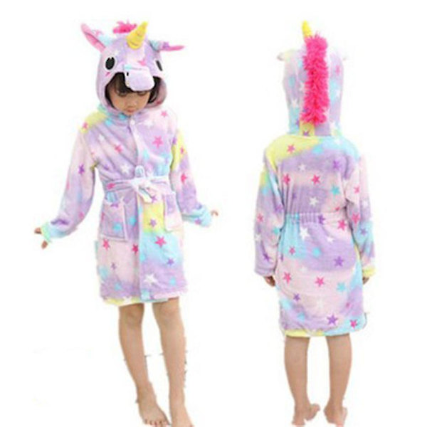 Barn Gentle Unicorn Huva Morgonrock Huva Morgonrock Sovkläder
