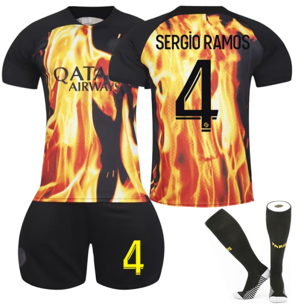 2023/24 Paris Special Joint #4 Sergio Ramos Flame Edition fotbollströjasatser S(165-170CM)