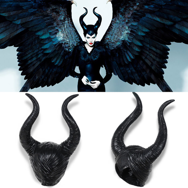 Maleficent Horror Hovedbeklædning Mask Halloween Cosplay dekoration