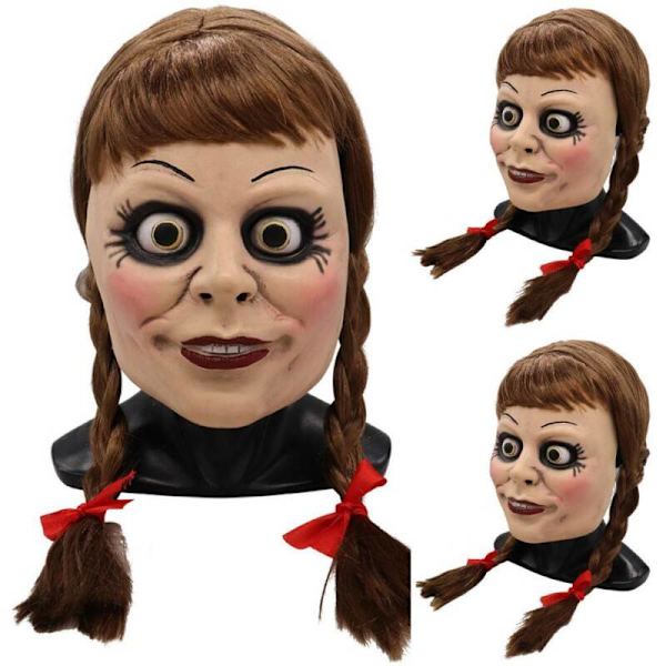 Halloween Annabel Comes Home Mask Carnival Scary Latex Costumes