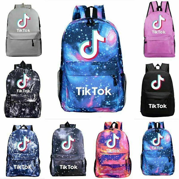 Barn Tik Tok Ryggsekk Galaxy Skulderveske Pattern 7