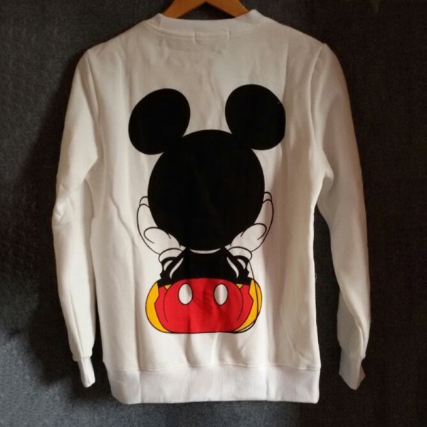 Dam Söt ickey Commuter All-match tröja Långärmad topp White M