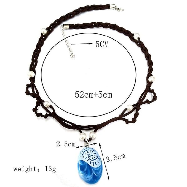 Moana Klänning Barn Cosplay Flickor Kläder Prinsessan Vaiana Klänning Barn Födelsedagsfest Dräkt Med Halsband Pet Pig Chick Set 100 (2-3Y) Necklace