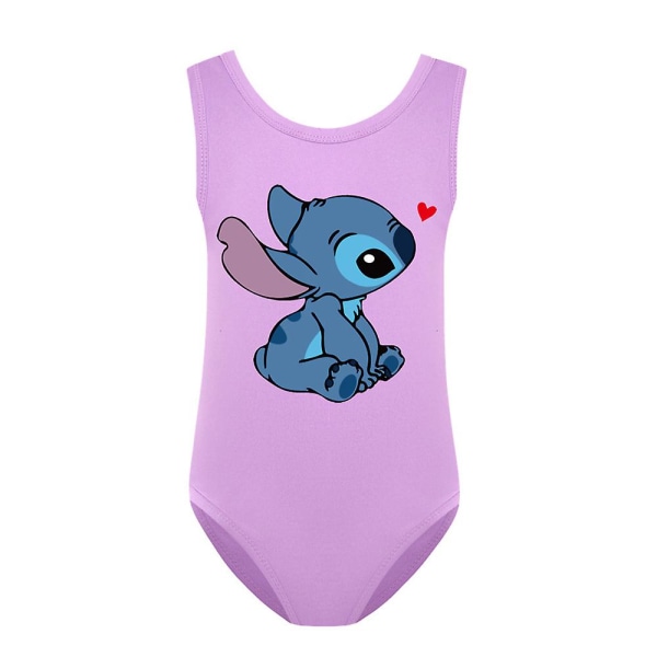 914 år Barn Flickor Lilo And Stitch Badkläder Baddräkt One Piece Purple 11-12 Years