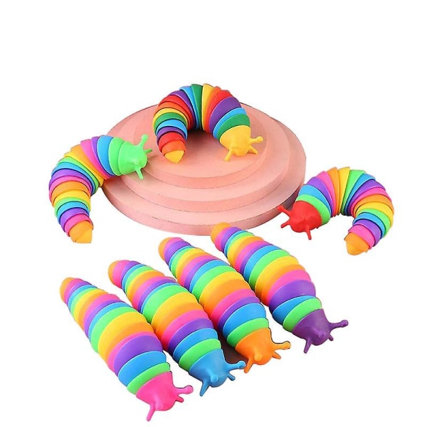 2kpl 3D Slug Fidget Lelu Uusi Fidget Toy Slug Articu