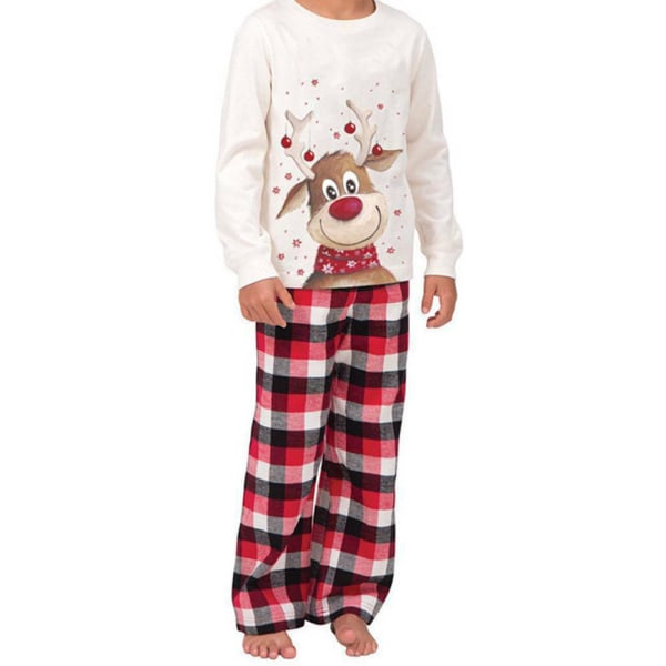 Jul förälder-barn print familjens matchande pyjamasset child 6T