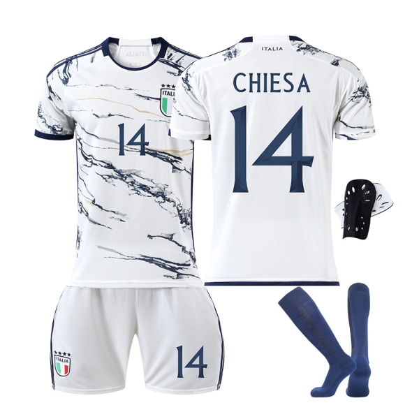 23-24 sæson Europa Cup Italiensk udebane nr. 6 Verratti trøje outfit NO.14 CHIESA 18