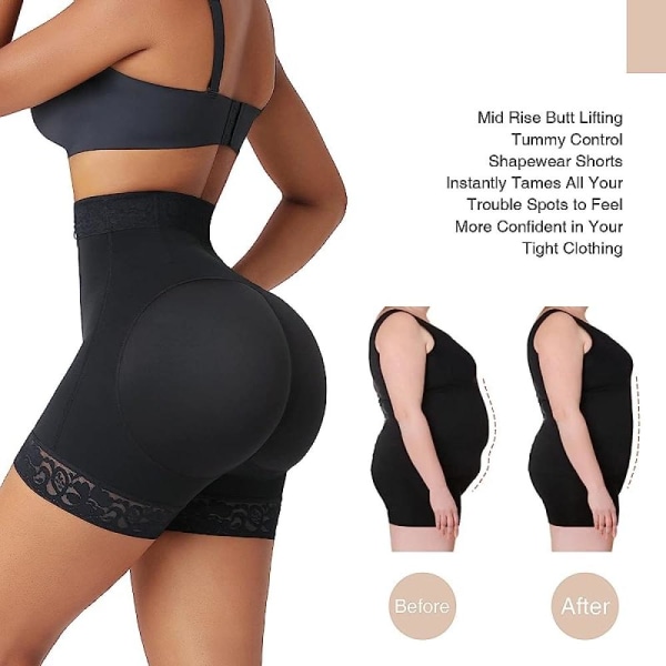 Kvinder shapewear hip lift shapewear maveplastik Black XXL