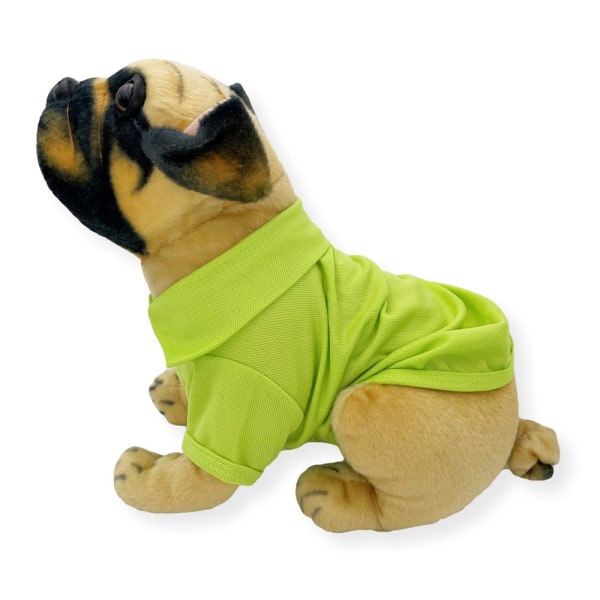 Søt hundepolo T-skjorte Valp Katteklær Små kjæledyrklær sz S Lengde - 12" green s:length-12"