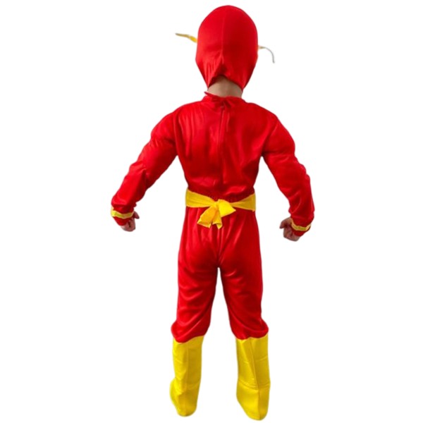 Flash-cosplay-asut lapsille Yksiosainen kansi Red L M