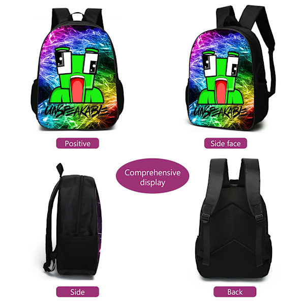 3 st/ set OSÄGLIG ryggsäck Crossbody-väska Case för navet