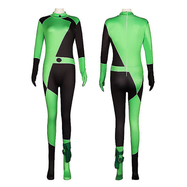 Kim Possible Anime Cosplay Jumpsuit Halloween green 110cm