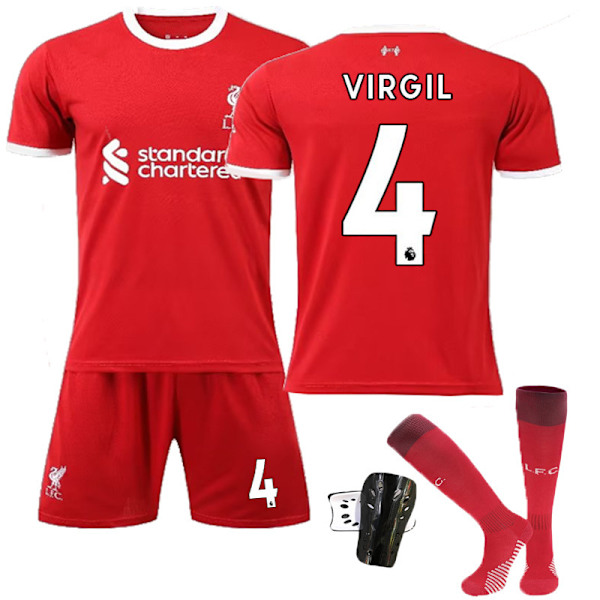 Ny säsong 23-24 iverpool hemma 11 Salah 4 Van Dijk 9 Firmino nr 10 Mane fotbollströja L