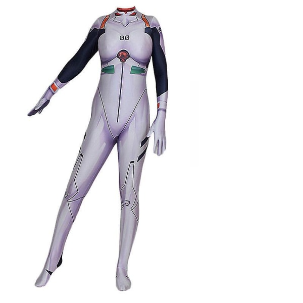 Anime Eva Cosplay -asu Bodysuit Asuka Sukkahousut aillot Ayanami Langley Halloween Party Cloth White M