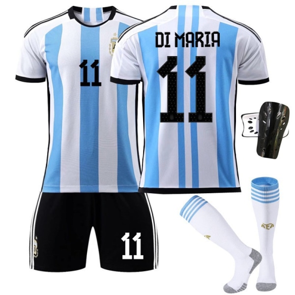 World Cup 3-stjerners Argentina fotballskjorte for barn 11 Di Maria s