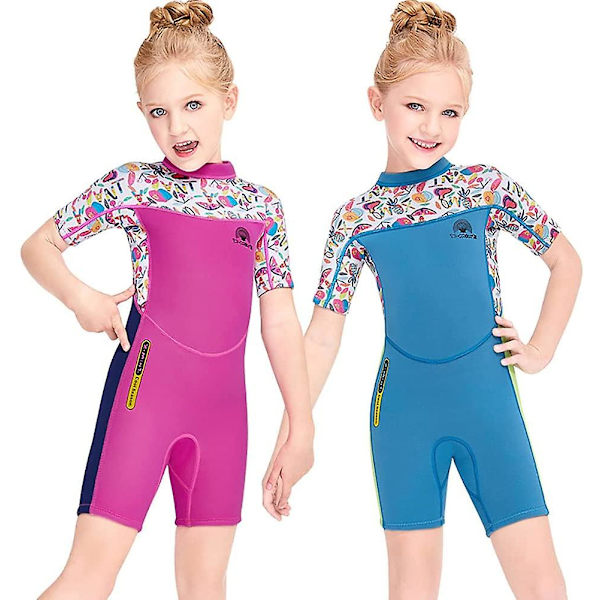 Shorty termisk badedrakt for småbarn Pink L