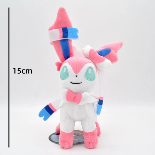 3st 15-19cm Anime tecknad Sylveon plyschleksak Söt Sylveon mjuk stoppad docka för barn