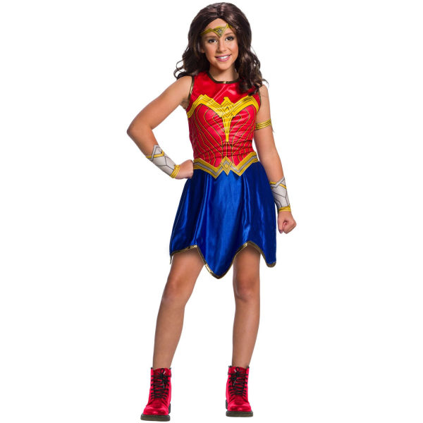 Wonder Woman Girls Costume  Röd/Blå/Guld Red/Blue/Gold S