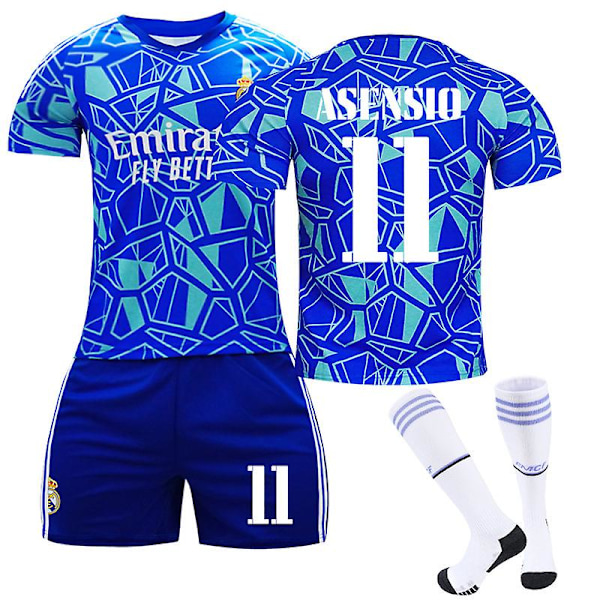 22/23 Real adrid Goalkeeper Edition Fotballdraktsett VINI JR. 20 barn ASENSIO 11 M