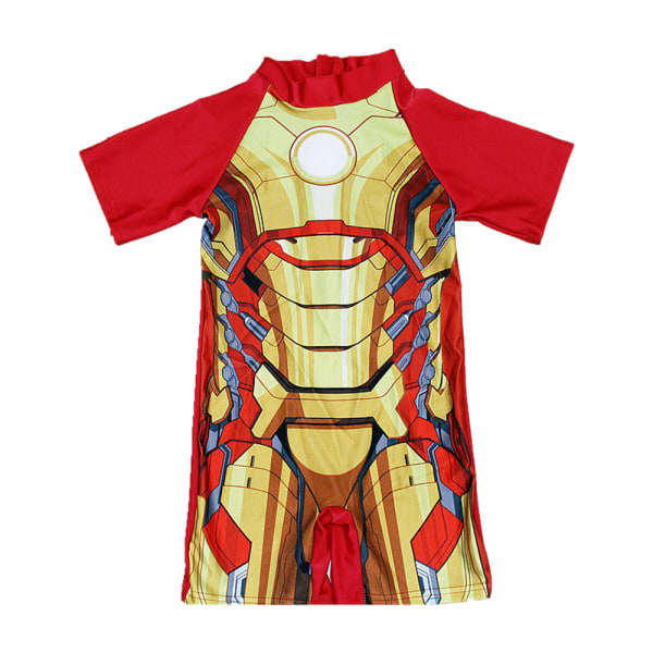 Tecknade badkläder för barn Marvel Superman Boys kortärmad baddräkt Iron suit xl