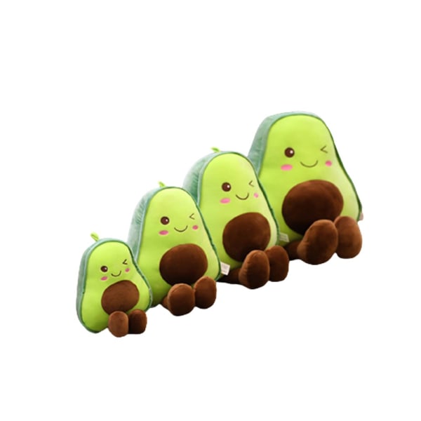 Musuos Avocado Plyschleksaker Tecknad Fruktstoppade djurdocka för barn green 12inch