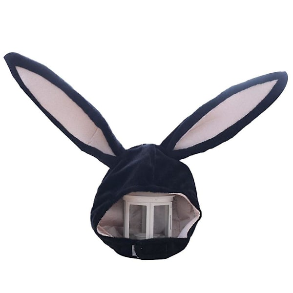 Bunny Long Ears Cap-cosplay huvudbonader Black
