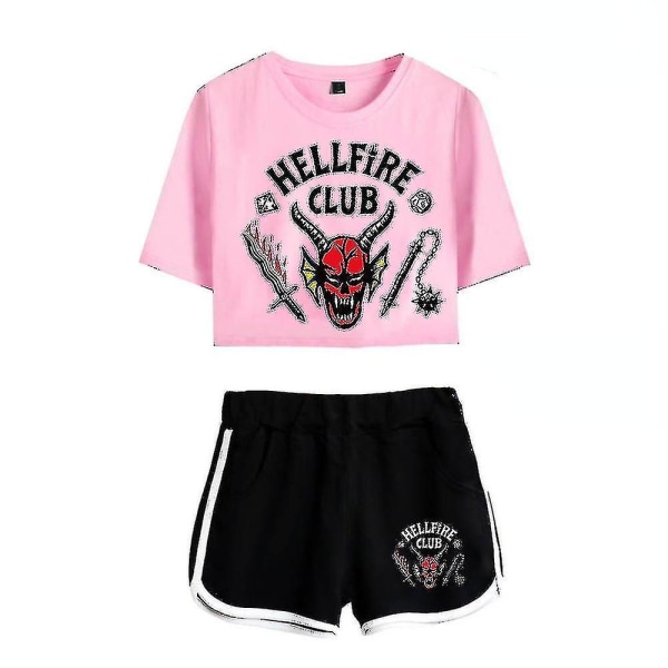 Stranger Things Sæson 4 Hellfire Club Crop Shorts Z W Color 5 XXL