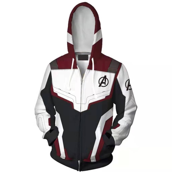 Avengers 4 Men hættetrøje Cosplay kostume Jacket A S