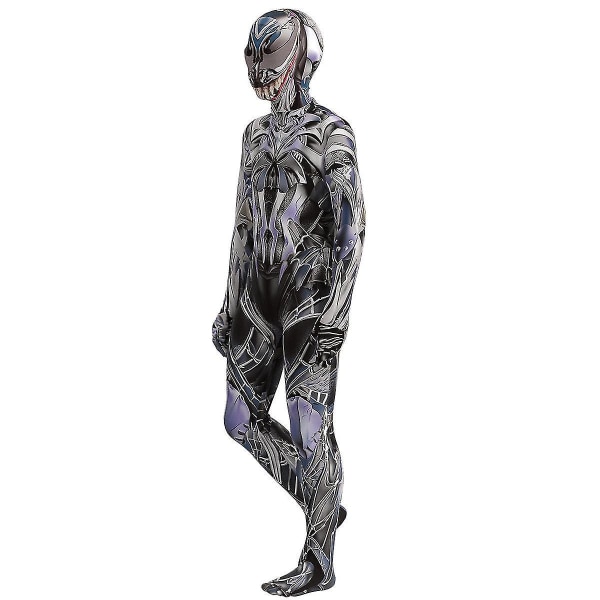 Venom Suit Cosplay Kostym Party Jumpsuit Monterade Barnkläder 150cm 120cm