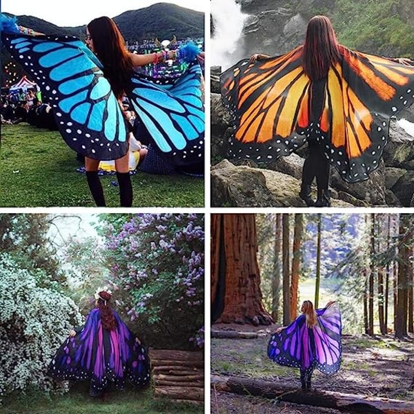 Butterfly Wings Kostume Voksen Halloween Butterfly Cape