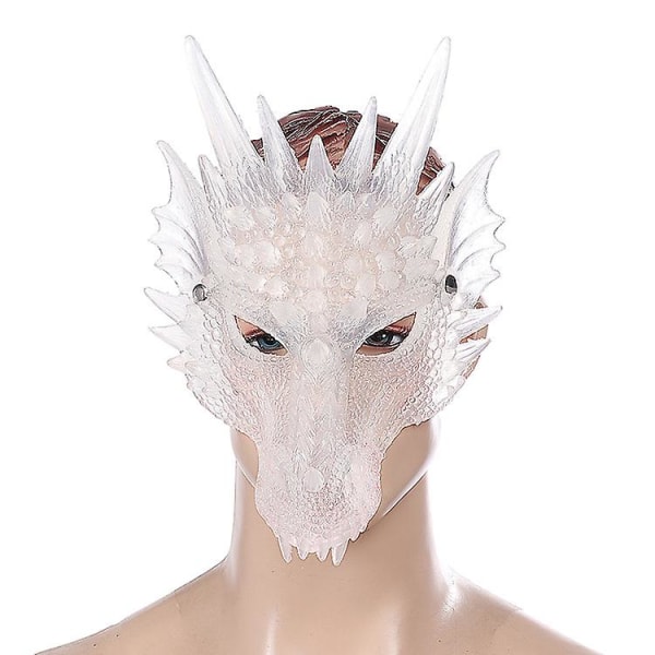 Caraele Carnival Ny Carnival Ball Party Cosplay Rekvisitter 3d Silikon Animal Dragon Mask transparent All code