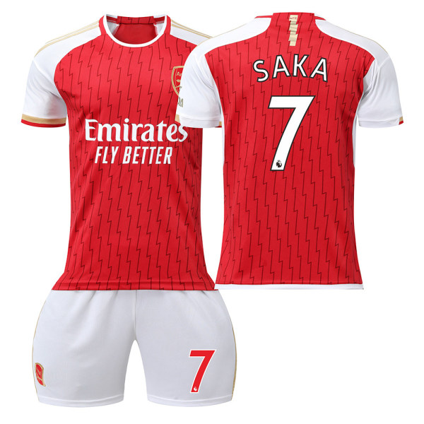 23-24 Arsenal Hjemme Bukayo Saka skjorte nr. 7, ingen sokker Bukayo Saka No.7 no socks XL