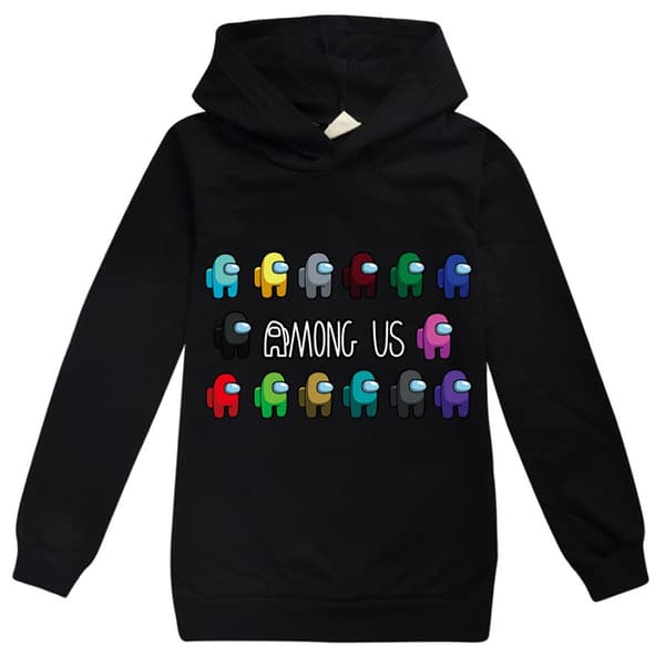 Among us Barn 3D Casual 3D Printed Sweatshirt Hoodies Pullover black 140cm