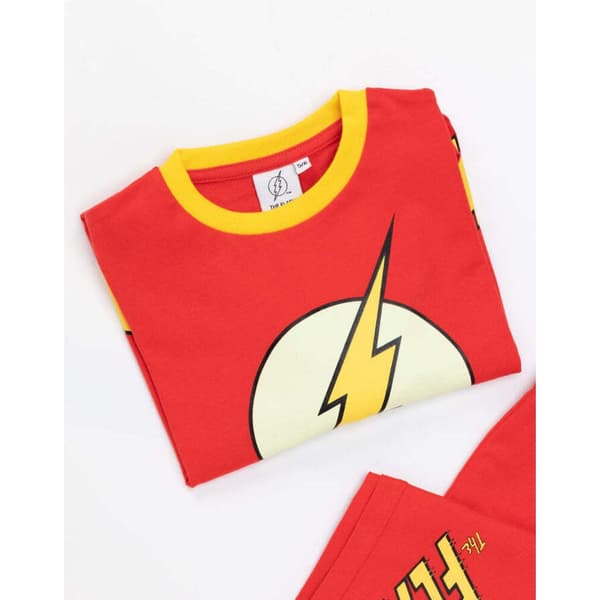 The Flash Barne/Barn Logo Selvlysende Pyjamas Sett 11-12 Red 11-12 Years
