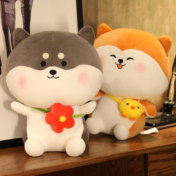 9 tums söt Shiba Inu plyschdjurleksak, mjuk plyschdjurleksak för hundar, lämplig för pojkar och flickor i alla åldrar () Mantou 23CM