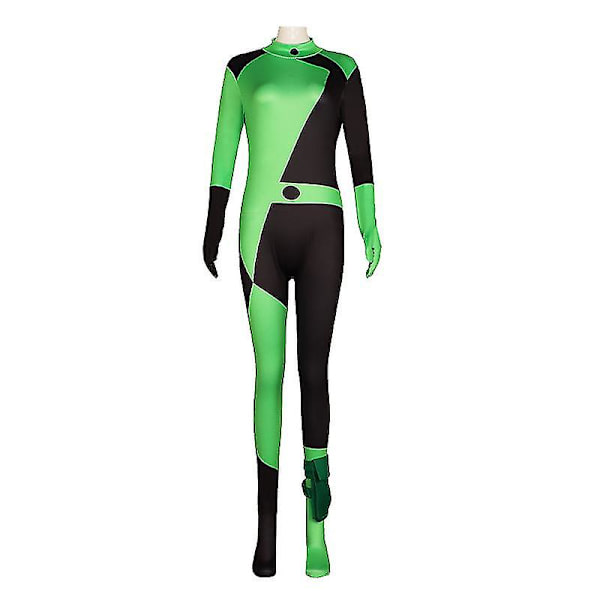 Kim Possible Anime Cosplay Jumpsuit Halloween green 110cm