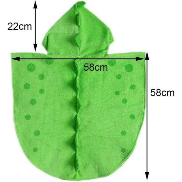 Baby hætte bomuld Dinosaur mønster Sødt badehåndklæde Kids Robe Strand Svømning Hætte Poncho til babyer Drenge Piger