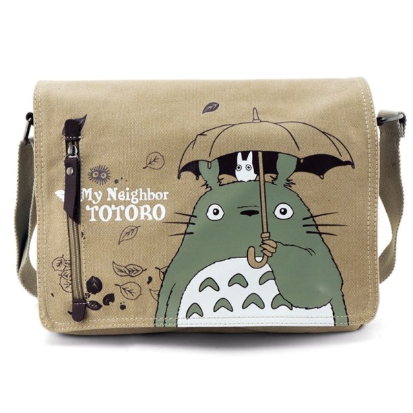 Naisten Canvas-kangaskassi Anime Totoro Top Handle -olkalaukku