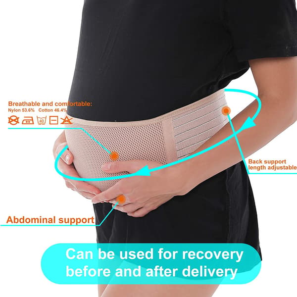 Gravidbälte Graviditetsstöd Bälte Bump Band Buken Khaki