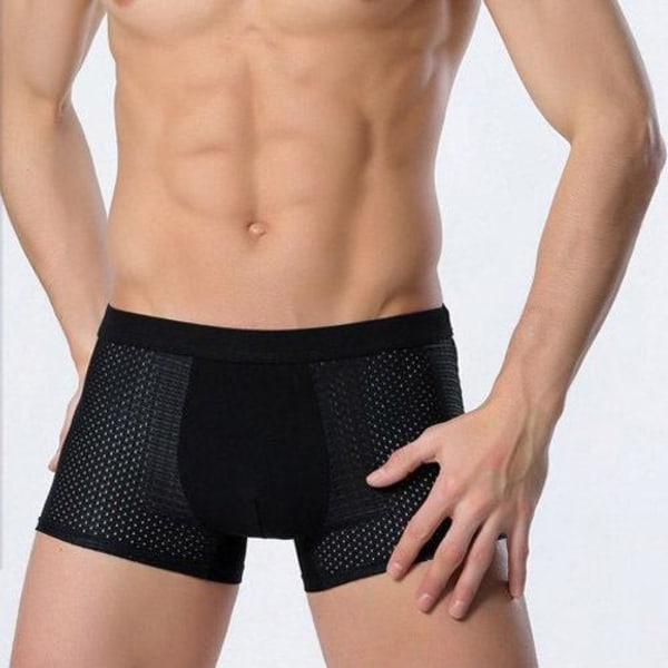 ICE Silk boxershorts, 3-pack. (Små i storlek) Black XXL