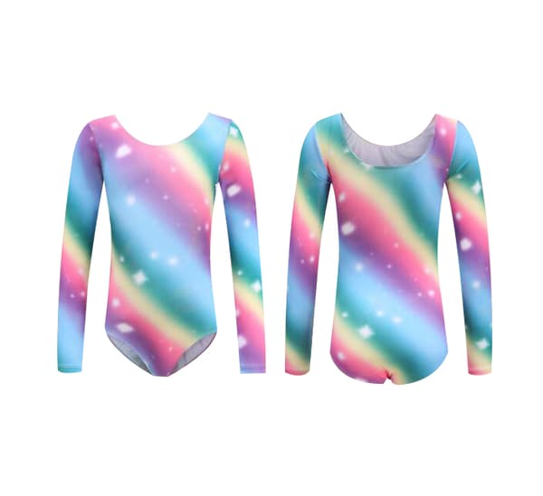 Tjejer Leotards One-Piece Färgglada Danskläder rainbow 165cm
