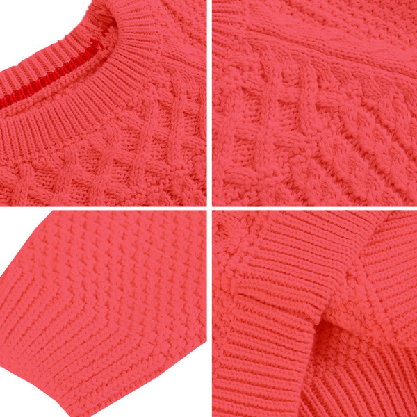 Children's twist autumn and winter sweater red 100cm