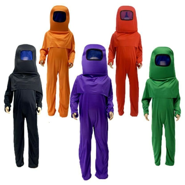 Halloween Kid Keskuudessamme Cosplay-asu Fancy Dress -haalari Z-oranssi purple L