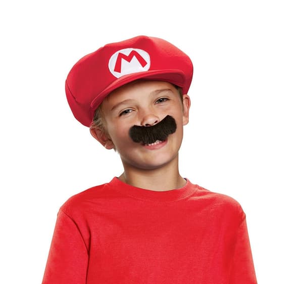 Super Mario Dress Up Cap og Bart multicolor