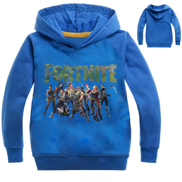Barn Fortnite Hoodie Sweatshirt Långärmad Jumper Pullover Present   cm Deep Blue 100