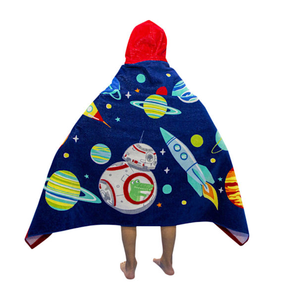 Utvidet Kids Bath Beach myk bomull Terry hette håndkle tegneserie Colorful