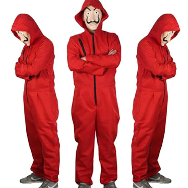 Halloween Cosplay Costume Bodysuit Jumpsuit asu naamiolla S